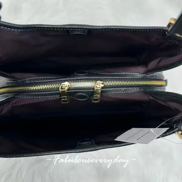 Coach Erin Shoulder Bag In Leather/Gold/Black CAQ86 NWT - Picture 10 of 11